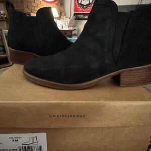 Lucky Brand Women's Black Suede Booties